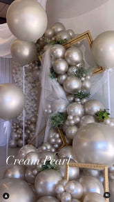 Silk Cream Pearl Balloons